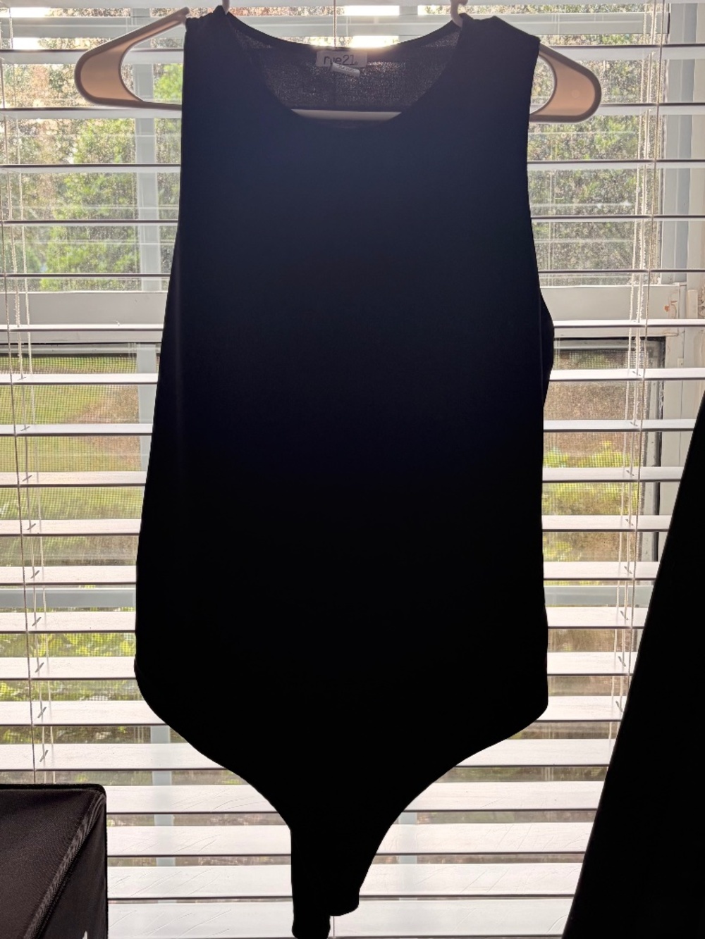 Rue21 Black Sleeveless Bodysuit XL Thong Cut Basic Layering
